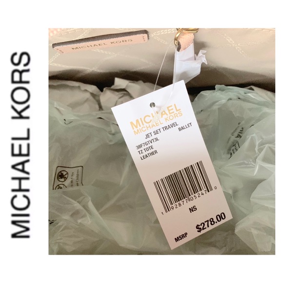 NWT authentic MK leather carry all tote ballet - Picture 7 of 8